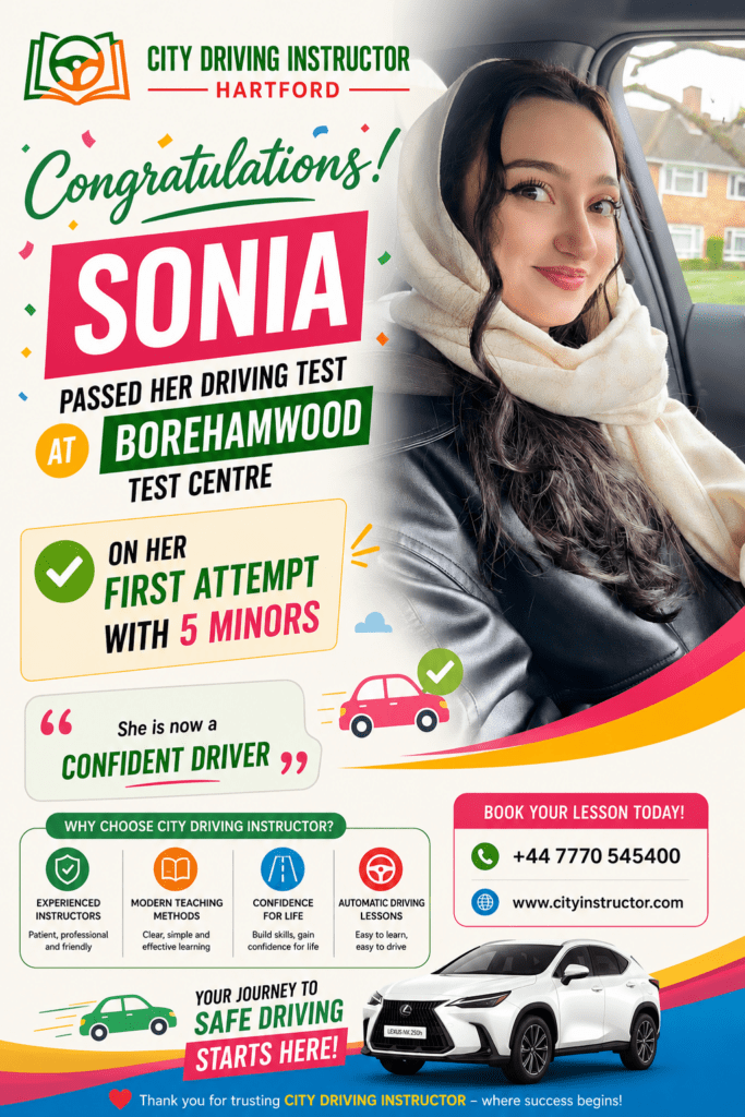 Congratulations message for driving success