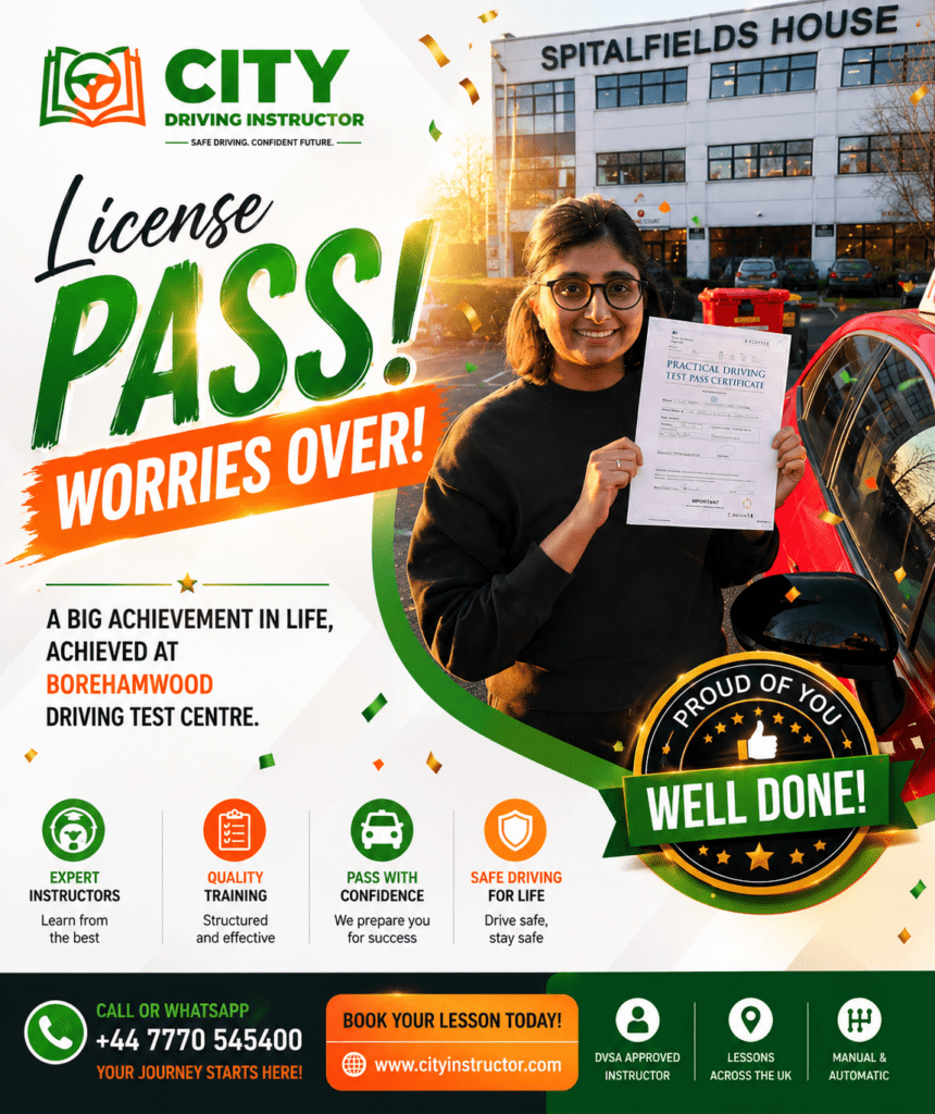 Driving license achievement celebration advertisement