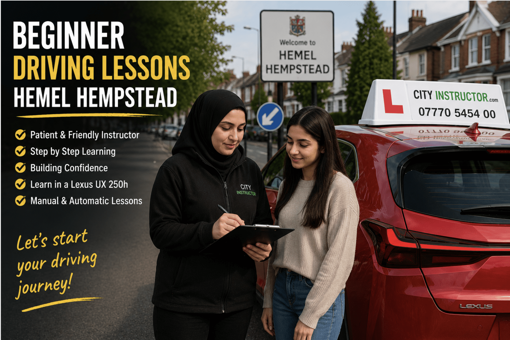City Instructor driving lessons in Watford